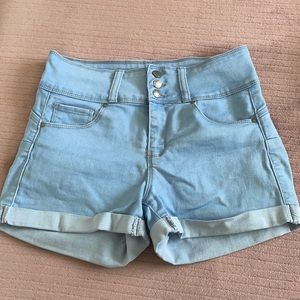 Light Blue High Waisted Shorts
